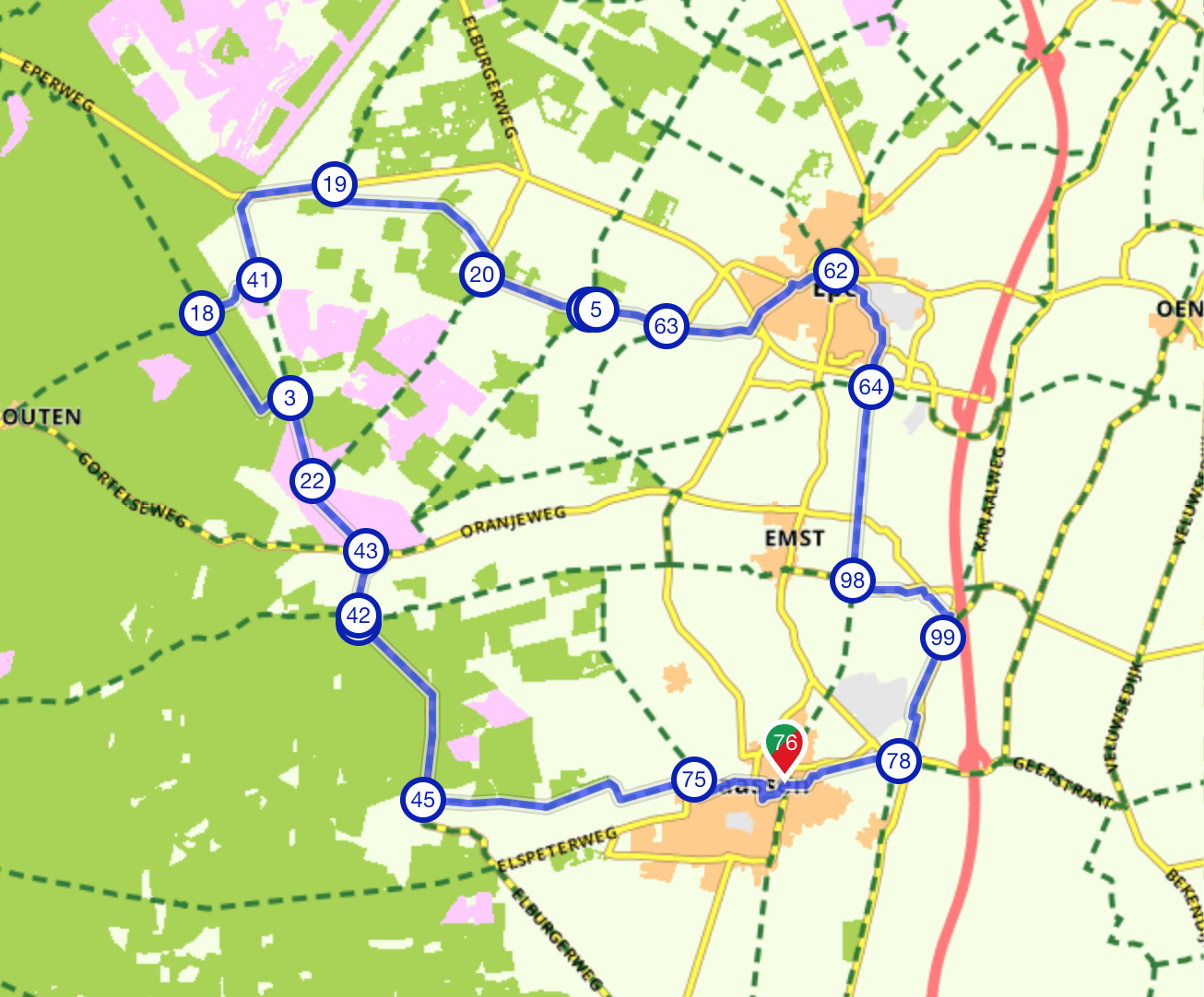 Gortelse Heide Route